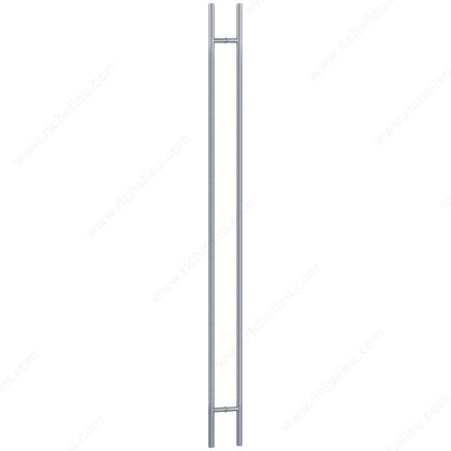 Richelieu 32 mm back-to-back ladder pull handle in Stainless Steel for glass and wood doors