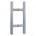 Front view of the Richelieu 32 mm stainless steel back-to-back ladder pull handle