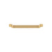 Richelieu 52003 modern metal cabinet pull in brushed aurum gold flat view