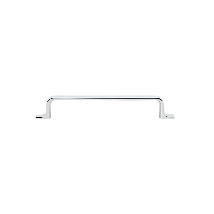 Richelieu 52003 modern metal cabinet pull in chrome front view
