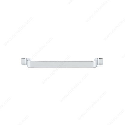 Richelieu 52003 modern metal cabinet pull in chrome side profile view