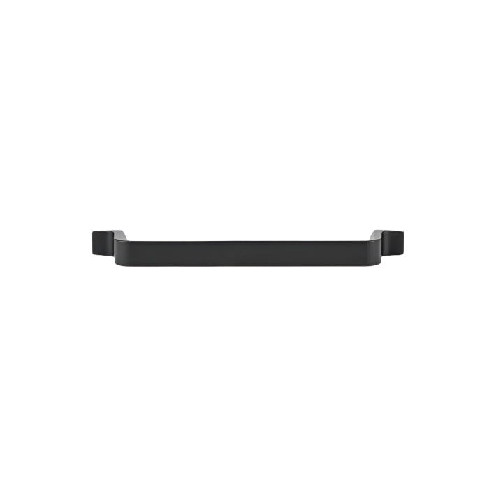 Richelieu 52003 modern metal cabinet pull in matte black flat view