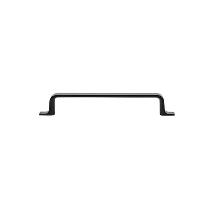 Richelieu 52003 modern metal cabinet pull in matte black front view