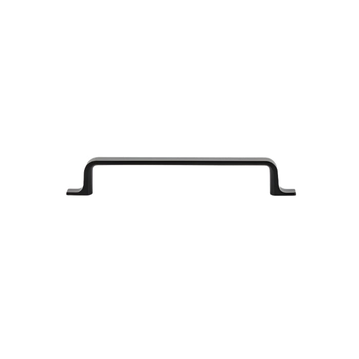 Richelieu 52003 modern metal cabinet pull in matte black front view