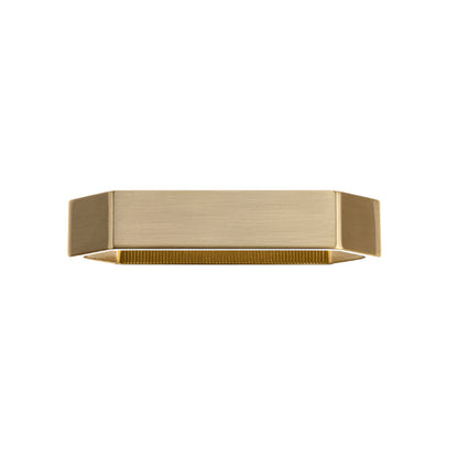Richelieu 5465 hexagon cabinet pull in lima gold front view