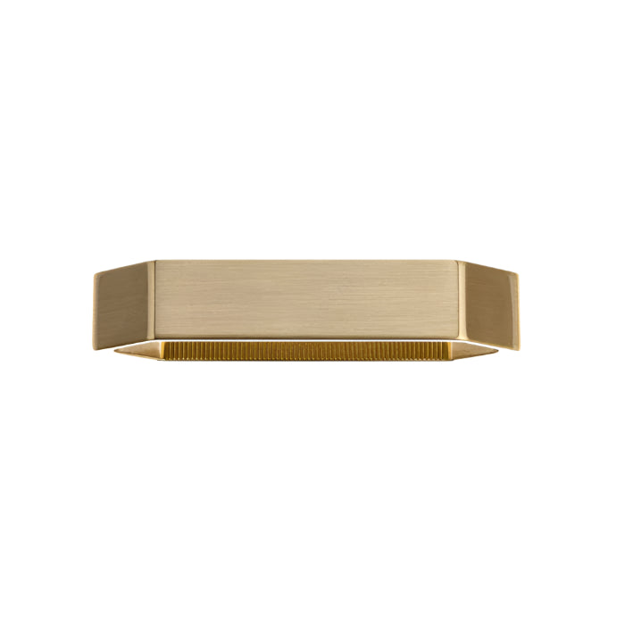 Richelieu 5465 hexagon cabinet pull in lima gold front view