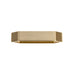 Richelieu 5465 hexagon cabinet pull in lima gold front view