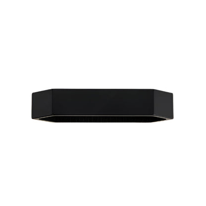 Richelieu 5465 hexagon cabinet pull in matte black floating angled view