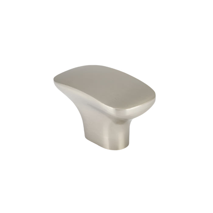 Richelieu 7345 cabinet knob in brushed nickel angle view