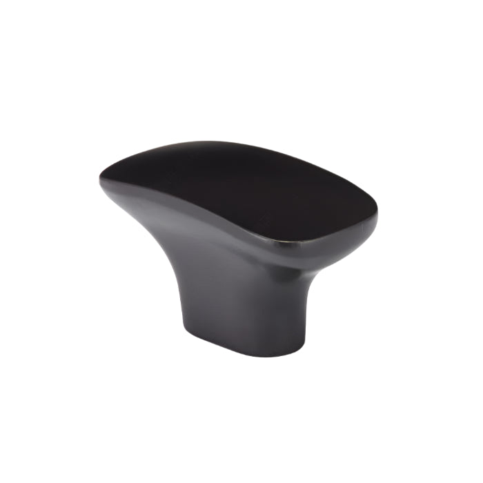 Richelieu 7345 cabinet knob in matte black angle view