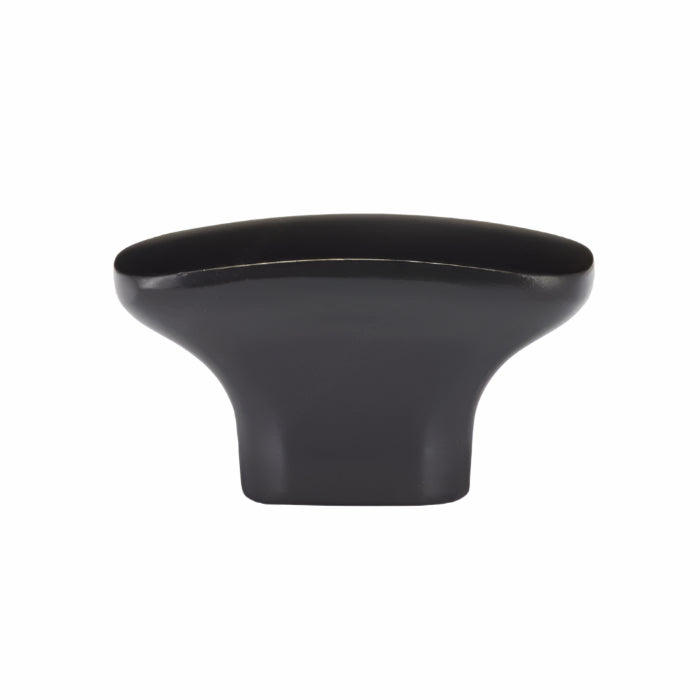 Richelieu 7345 cabinet knob in matte black angle view