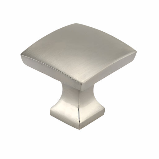 Richelieu 7653 transitional metal cabinet knob brushed nickel front view