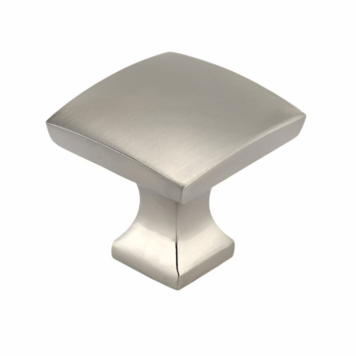 Richelieu 7653 transitional metal cabinet knob brushed nickel front view