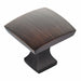 Richelieu 7653 transitional metal cabinet knob in brushed oil-rubbed bronze finish front view