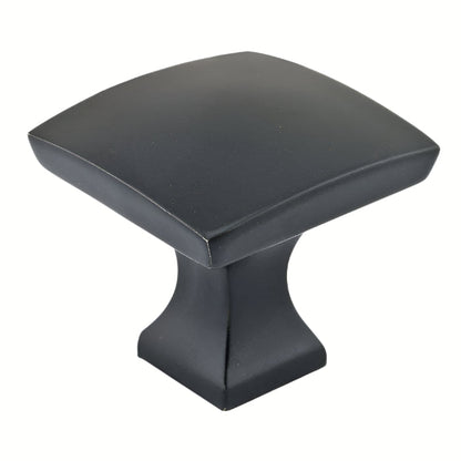 Richelieu 7653 transitional metal cabinet knob in matte black finish front view