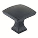 Richelieu 7653 transitional metal cabinet knob in matte black finish front view