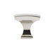 Richelieu 7653 polished nickel cabinet knob angled view showing curved square top