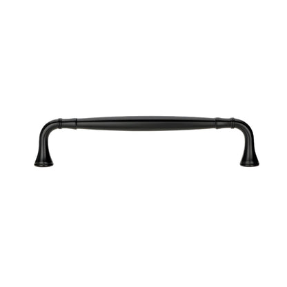 Front view of Richelieu 790 traditional metal pull in matte black