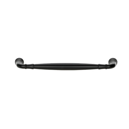 Profile view of Richelieu 790 traditional metal pull in matte black