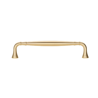 Front view of Richelieu 790 traditional metal pull in satin brass