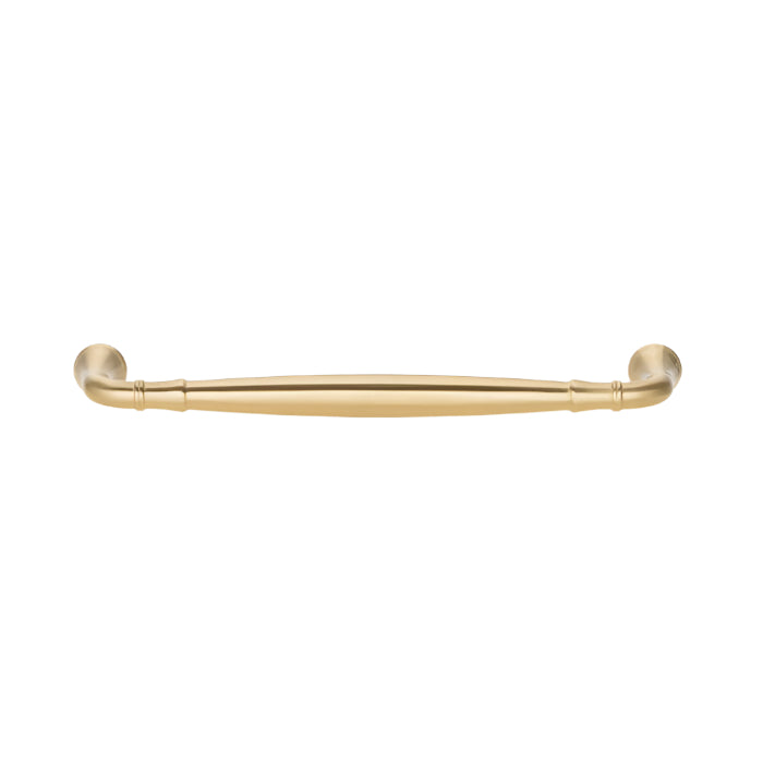Profile view of Richelieu 790 traditional metal pull in satin brass