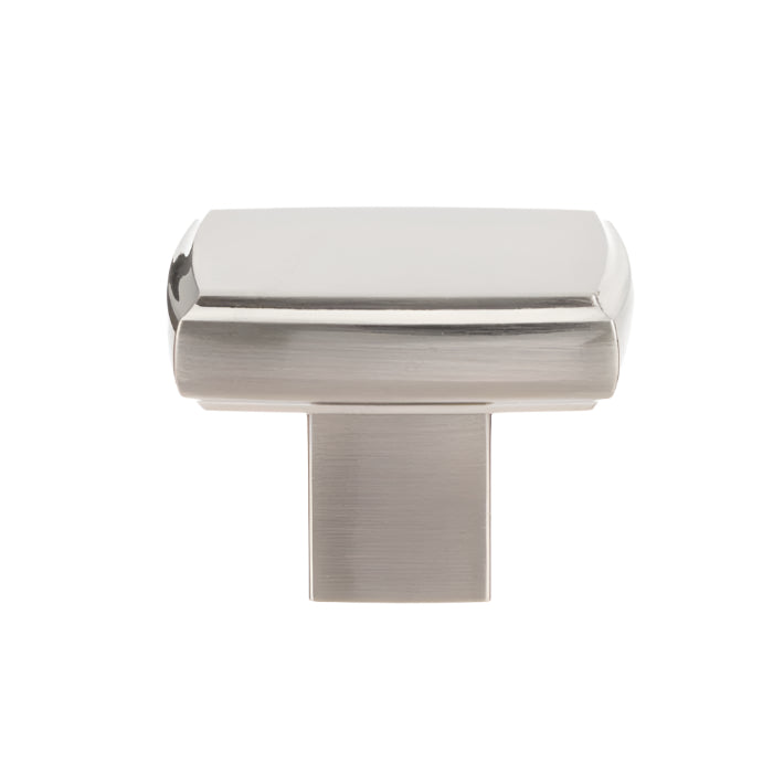 Richelieu 8655 cabinet knob in brushed nickel front view