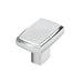 8655 Modern Metal Rectangular Knob - Chrome - Cabinet Knob