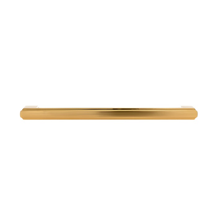 Profile view of Richelieu 8655 modern metal pull in brushed aurum gold