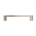 Front view of Richelieu 8655 modern metal pull in brushed nickel