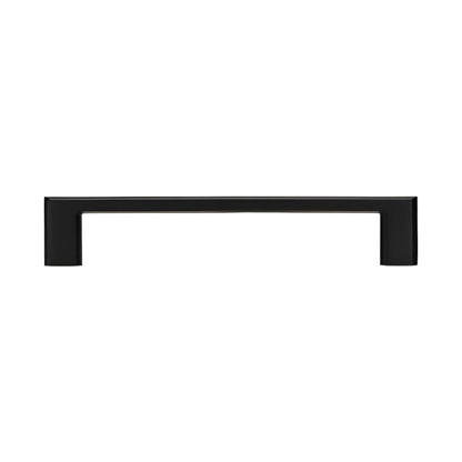 Front view of Richelieu 8655 modern metal pull in matte black