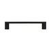 Front view of Richelieu 8655 modern metal pull in matte black