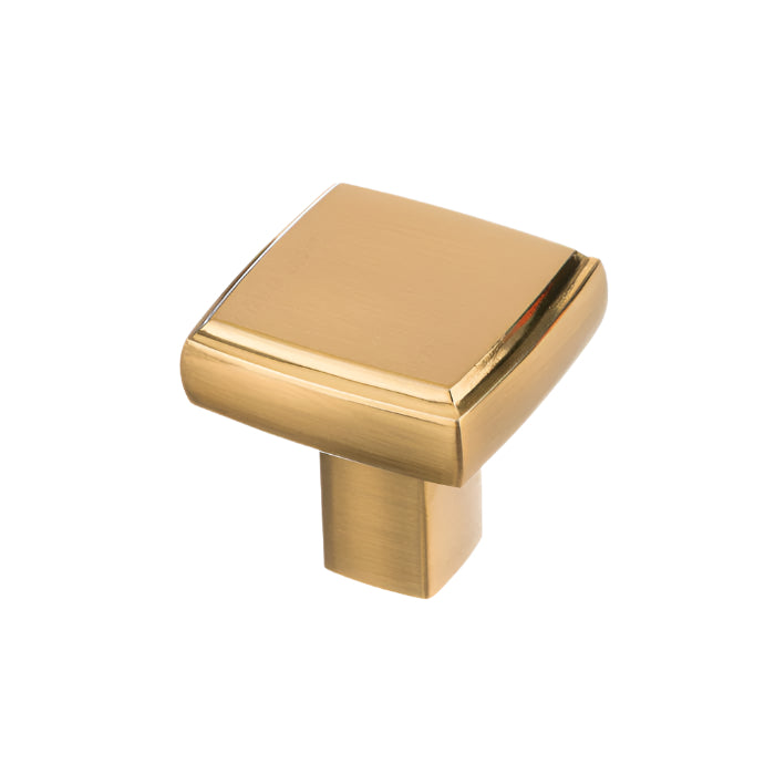 Richelieu 8655 Modern Metal Square Knob - Brushed Aurum Gold - Cabinet Knob