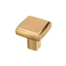 Richelieu 8655 Modern Metal Square Knob - Brushed Aurum Gold - Cabinet Knob