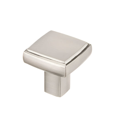 Richelieu 8655 Modern Metal Square Knob - Brushed Nickel - Cabinet Knob