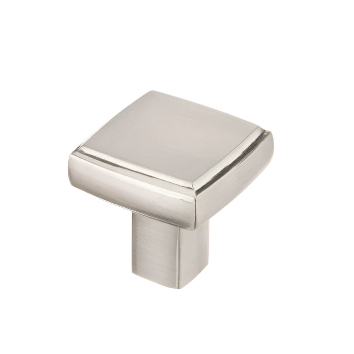 Richelieu 8655 Modern Metal Square Knob - Brushed Nickel - Cabinet Knob