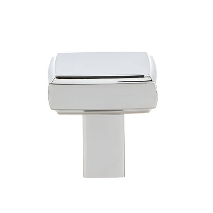 Front view of Richelieu 8655 square cabinet knob in chrome