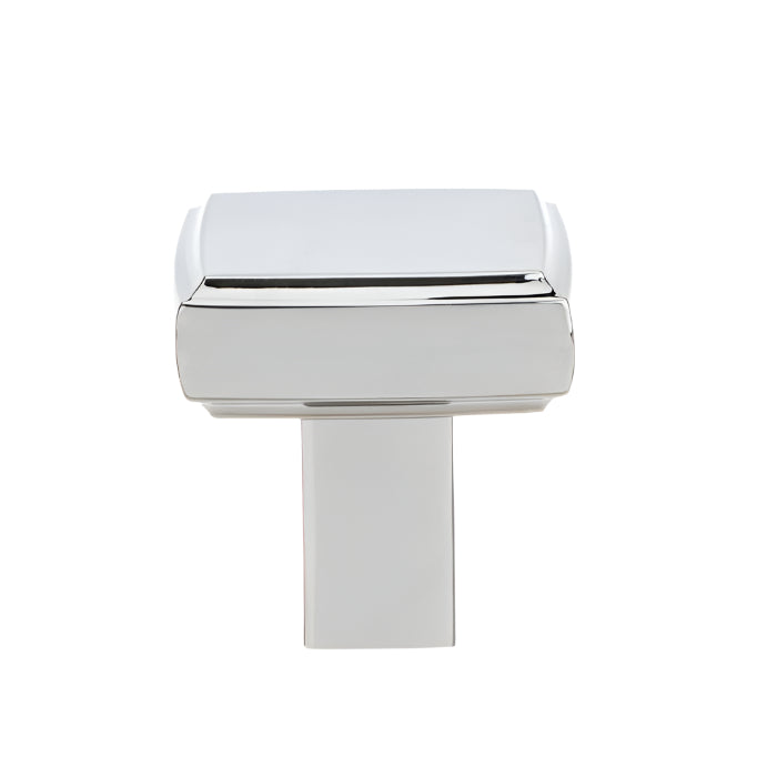 Front view of Richelieu 8655 square cabinet knob in chrome