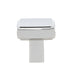 Front view of Richelieu 8655 square cabinet knob in chrome