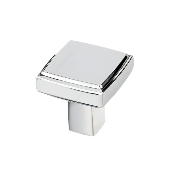 8655 Modern Metal Square Knob - Chrome - Cabinet Knob