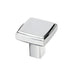 8655 Modern Metal Square Knob - Chrome - Cabinet Knob