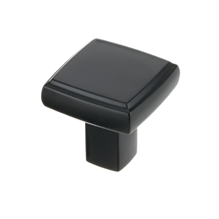 Richelieu 8655 modern metal square cabinet knob in matte black
