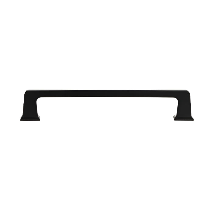 Front view of Richelieu 8695 transitional metal appliance pull in matte black