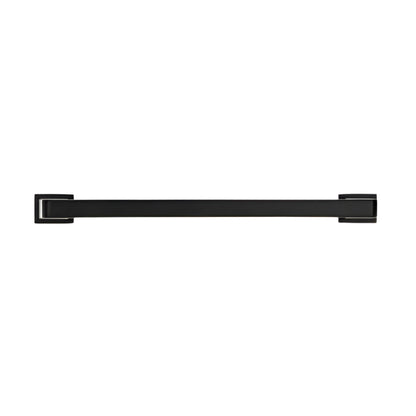 Side profile view of Richelieu 8695 transitional metal appliance pull in matte black