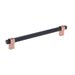 Richelieu 8715 Modern Metal Pull - Black / Bright Oriental Bronze / 6’’ - Cabinet Pull