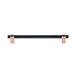 Richelieu 8715 geometric cabinet pull in black and copper front view