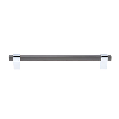 Richelieu 8715 geometric cabinet pull in chrome front view
