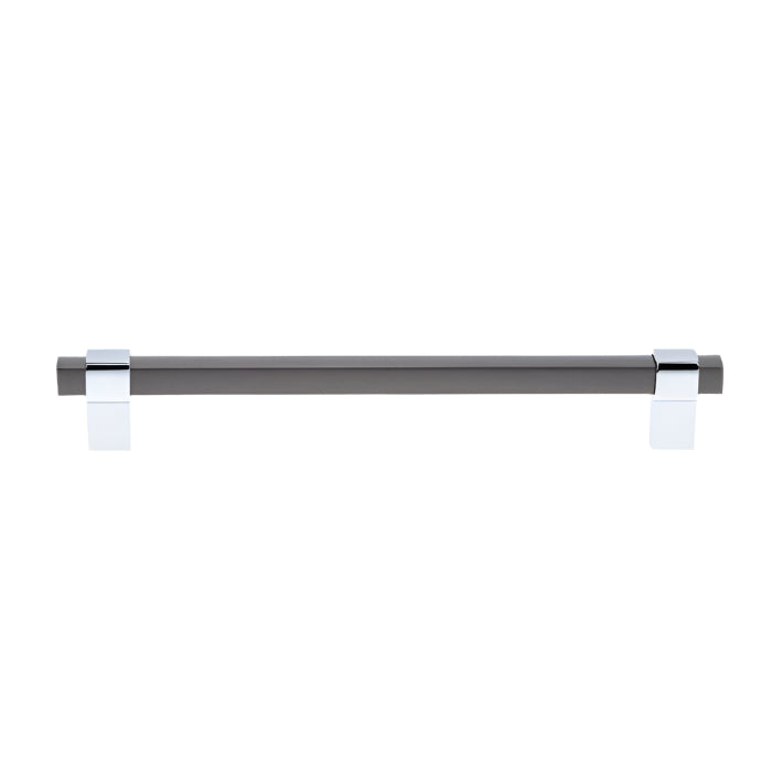 Richelieu 8715 geometric cabinet pull in chrome front view