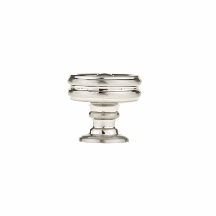 Richelieu 8725 cabinet knob in brushed nickel side view