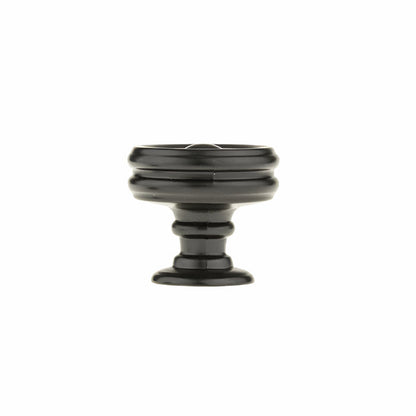Richelieu 8725 cabinet knob in matte black side view