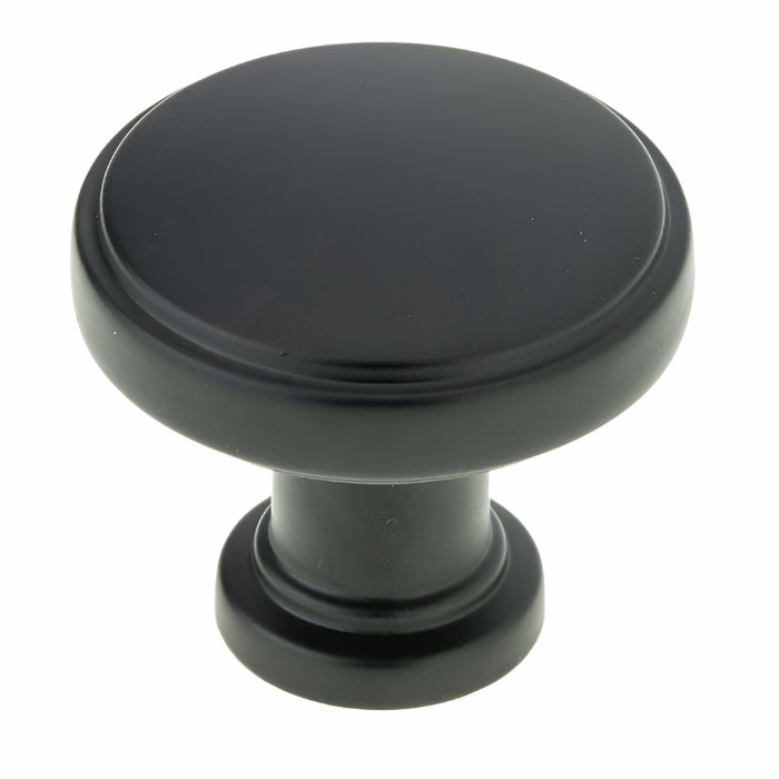 Richelieu 8726 modern metal cabinet knob set of 2 in matte black